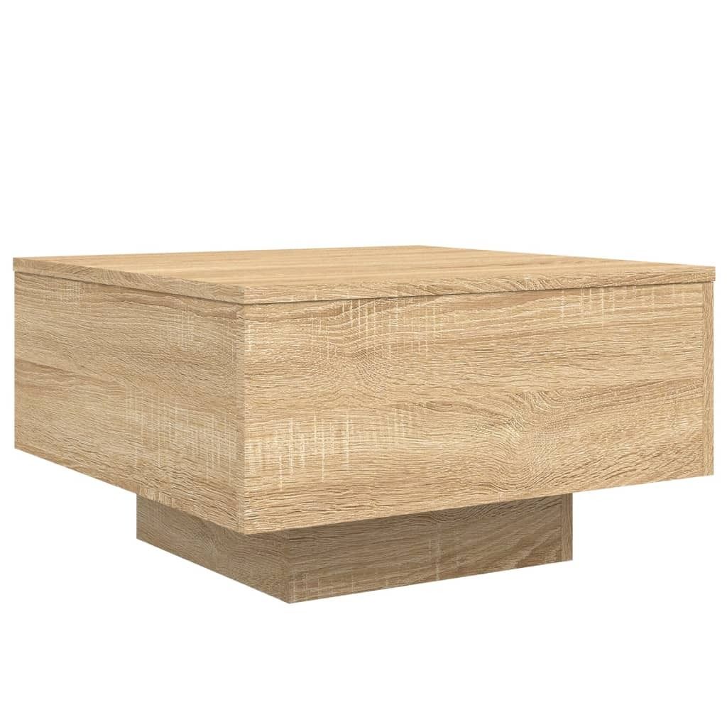 vidaXL Konferenčný stolík Sonoma dub 55x55x31 cm materiál Obrázok produktu 