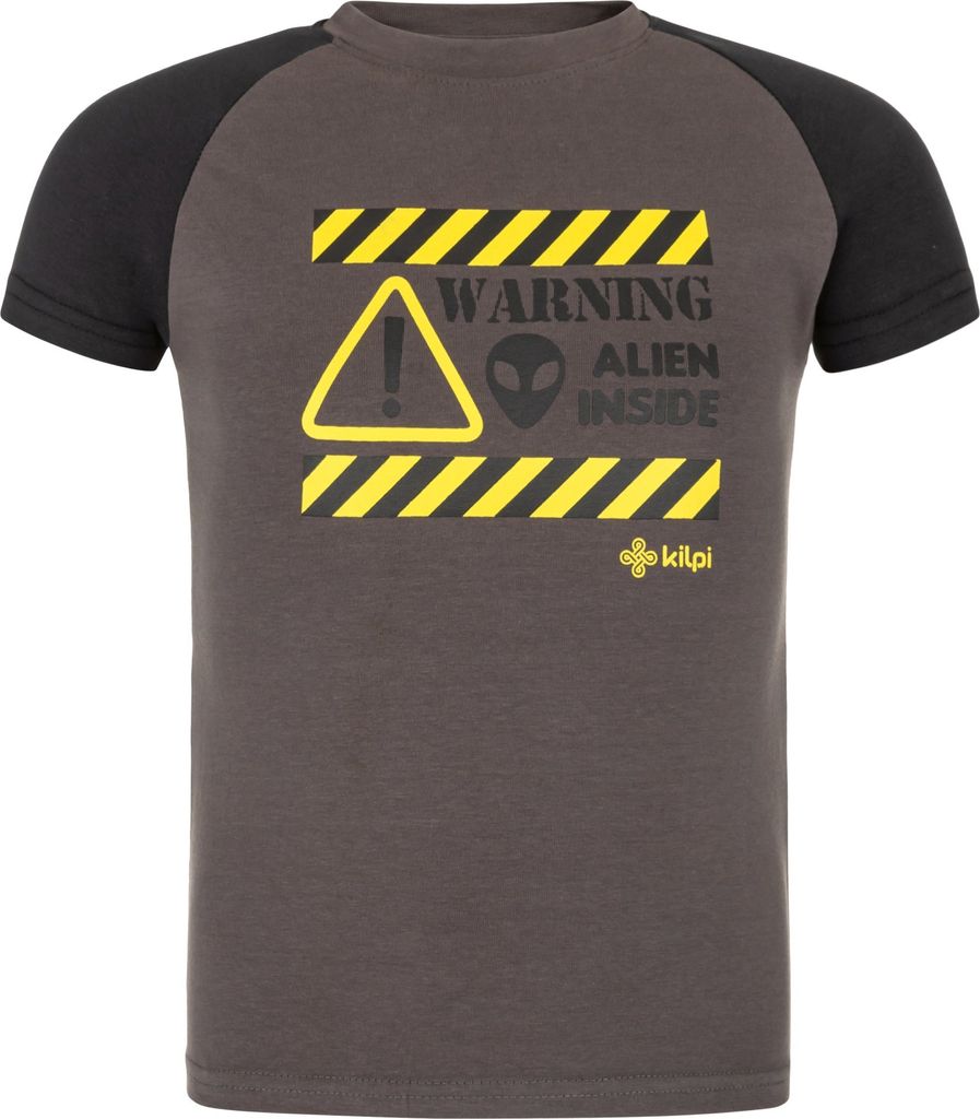 Kilpi SALO-JB Baumwoll-T-Shirt für Jungen, DUNKELGRAU, Größe 110