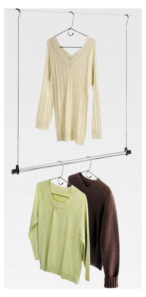 Doppel-Kleiderstange – stabiler Kleiderschrank-Organizer, verchromt