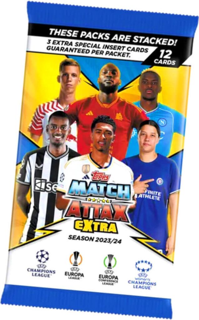 Topps Match Attax Karten Champions League Extra 2023-2024 - 1 Booster Sammelkarten