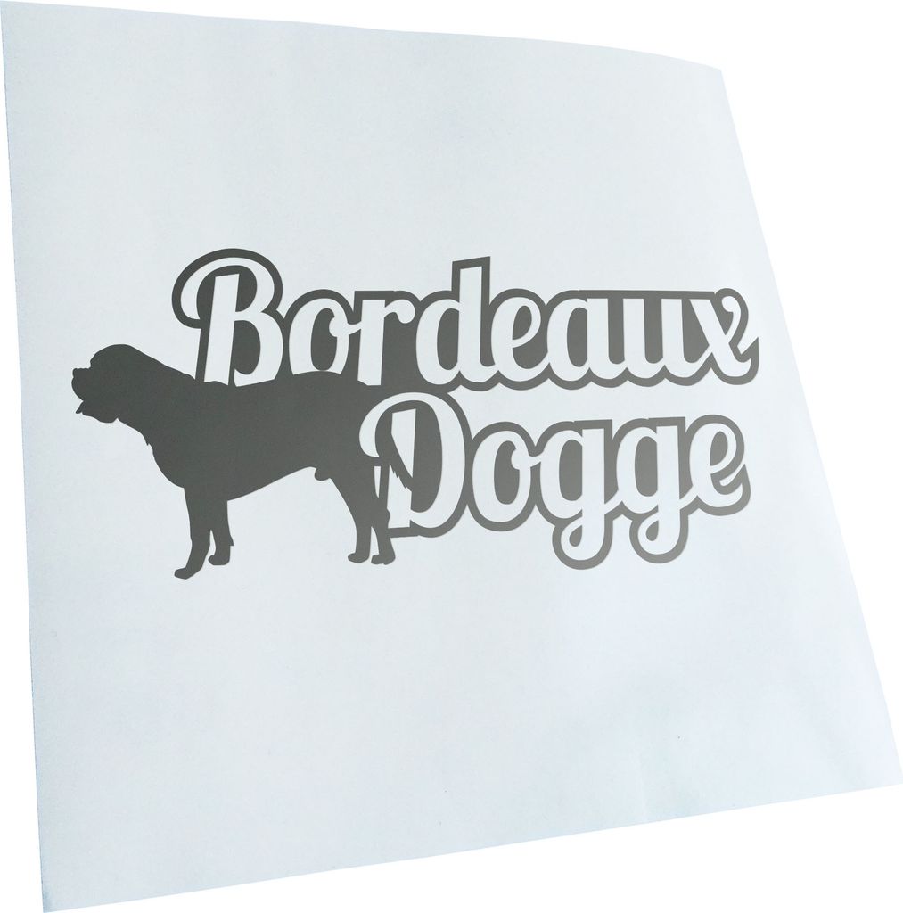 Kiwistar - Autoaufkleber - Dogue de Bordeaux mit Name Heckscheibenaufkleber - Aufkleber für Auto Kfz Fahrrad, LKW, Truck Mofa