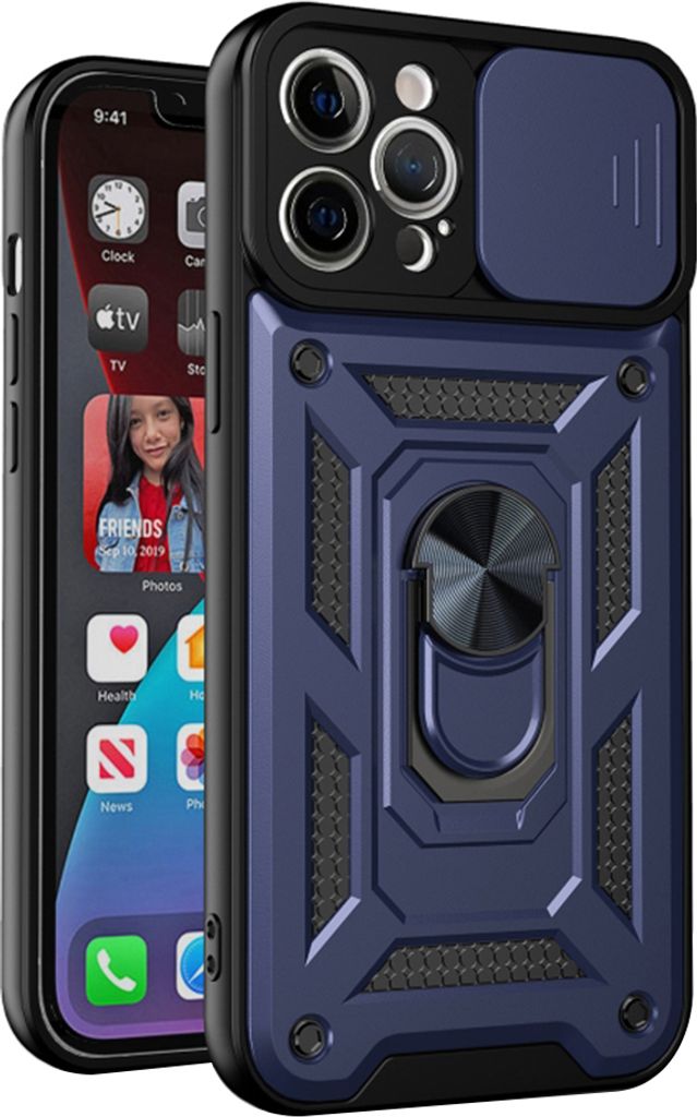 Techsuit Camshield Back Cover Hülle für Apple iPhone 12 Pro - Blau