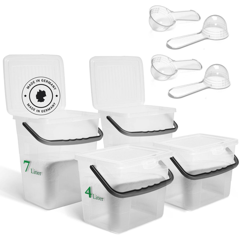Novaliv Set van 2 wasmiddelboxen met deksel, 4 liter + 7 Productafbeelding 