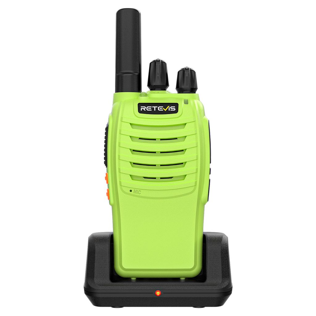 Retevis H777 Funkgerät, mit Ladestation, Typ-C, Energiesparmodus, VOX, LED-Taschenlampe, hellgrüne Walkie Talkie für Camping, Motocross, Paddeln