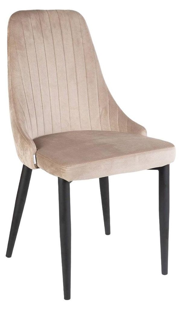 HOMLA LOUIS Sessel Velours beige 44x59x88 cm Produktbild 
