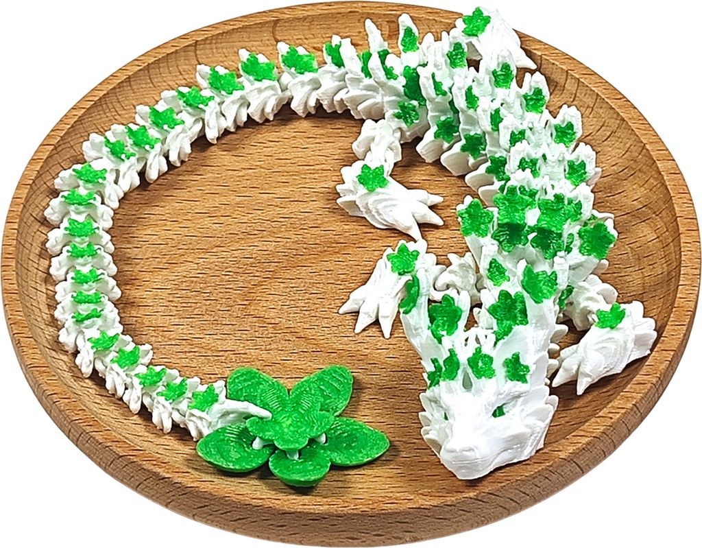 3D-gedruckter Sakura-Drache, 27,4 cm, beweglicher Drache mit drehbarem Kirschblütenschwanz, flexiblem Drachen-Fidget-Spielzeug für die Schreibtis...