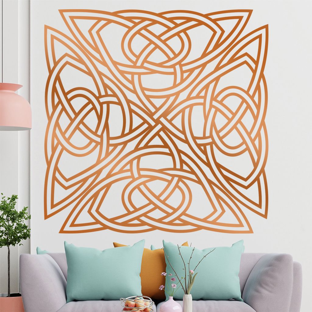 keltischer Knoten - Knotenmuster Wandtattoo in 6 Größen - Wandaufkleber Wall Sticker - Dekoration, Küche, Wohnzimmer, Schlafzimmer, Badezimmer