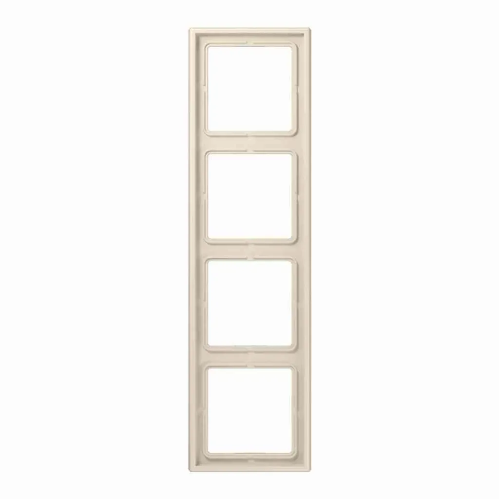 Plaque de finition quadruple LS990 JUNG blanc pour montage GEB-K
