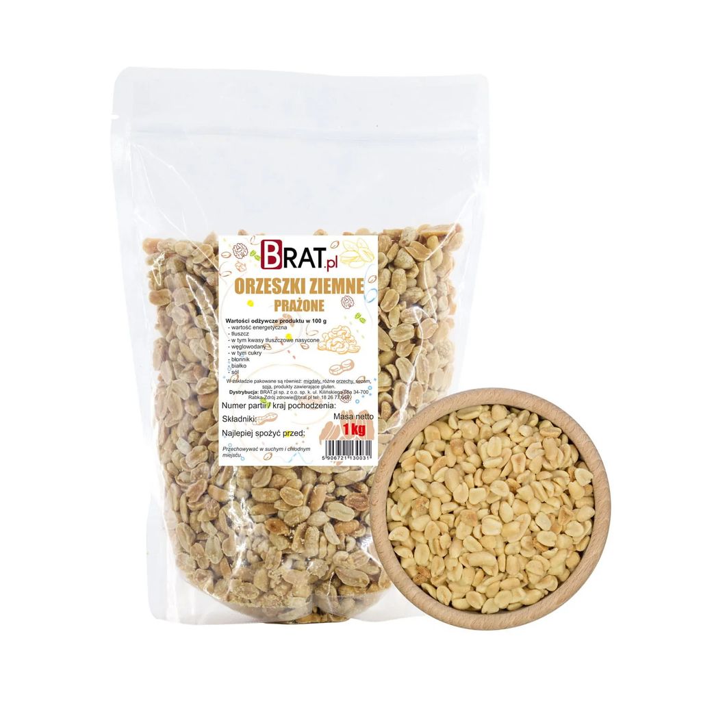 Orzechy ziemne prażone niesolone 1kg Brat.pl Zdjęcie produktu 