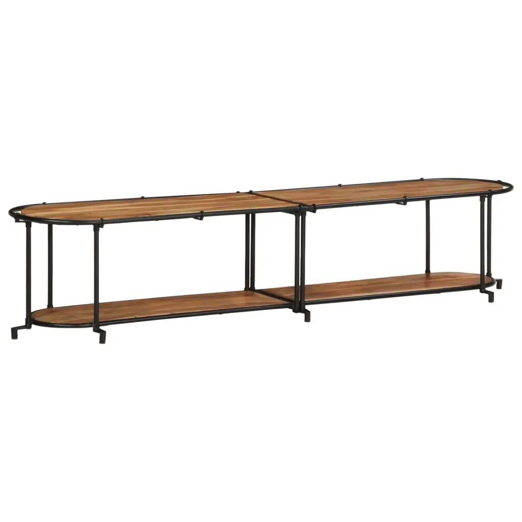 SYFAX Mobile Porta TV 200x42x40 in Legno Massello di Acacia | Massiccio Vero