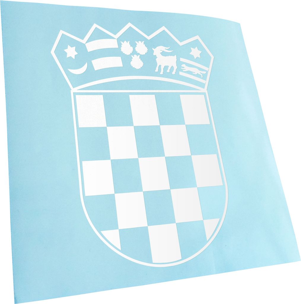 Kiwistar - Autoaufkleber - Flagge Kroatien Wappen Heckscheibe - Aufkleber für Auto Kfz Fahrrad, LKW, Truck Mofa