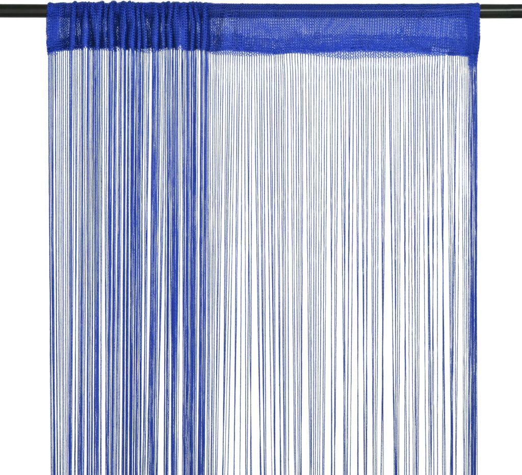 vidaXL Rideaux à fils 2 pcs. 100 x 250 cm bleu Image du produit 