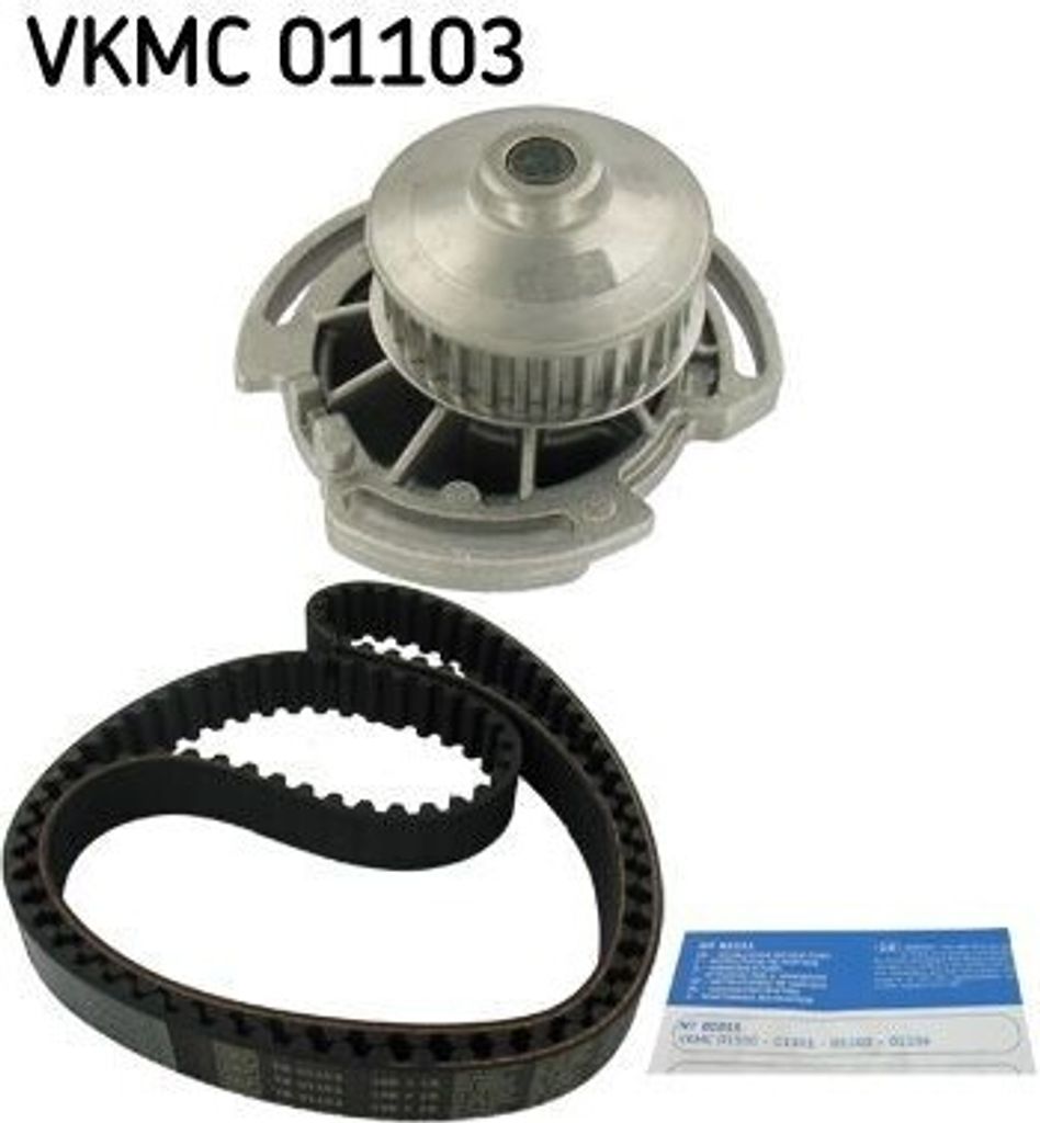 SKF VKMC 01103 Wasserpumpe + Zahnriemensatz OE 030109119A kompatibel mit Cordoba, Ibiza, Golf III, Vento