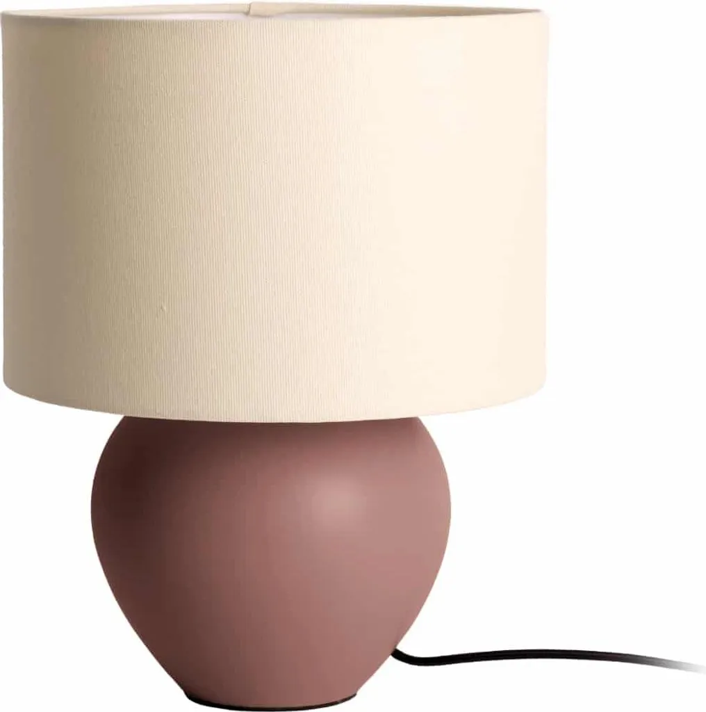 Lampe de chevet vintage Alma Cone Marron Ø23cm pour Chambre à Coucher