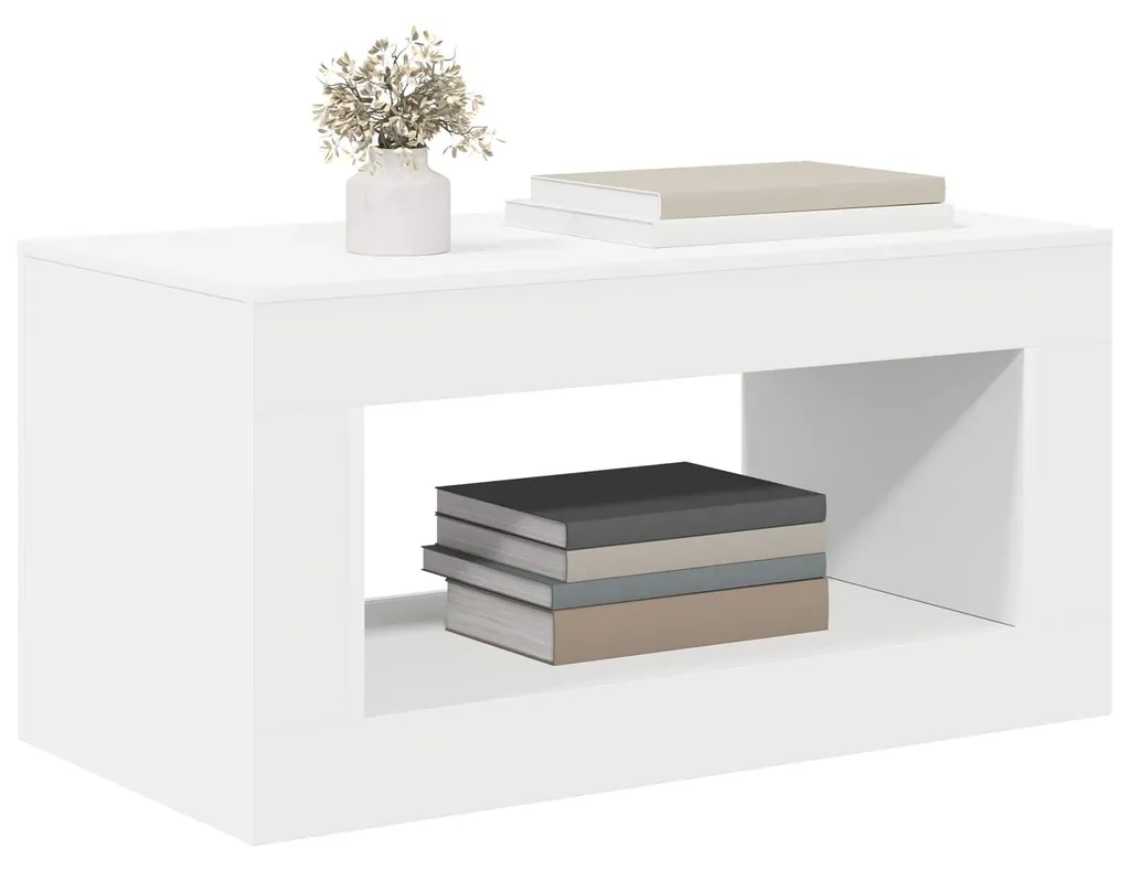 vidaXL Meuble de Rangement Blanc Brillant Design Moderne pour Salon