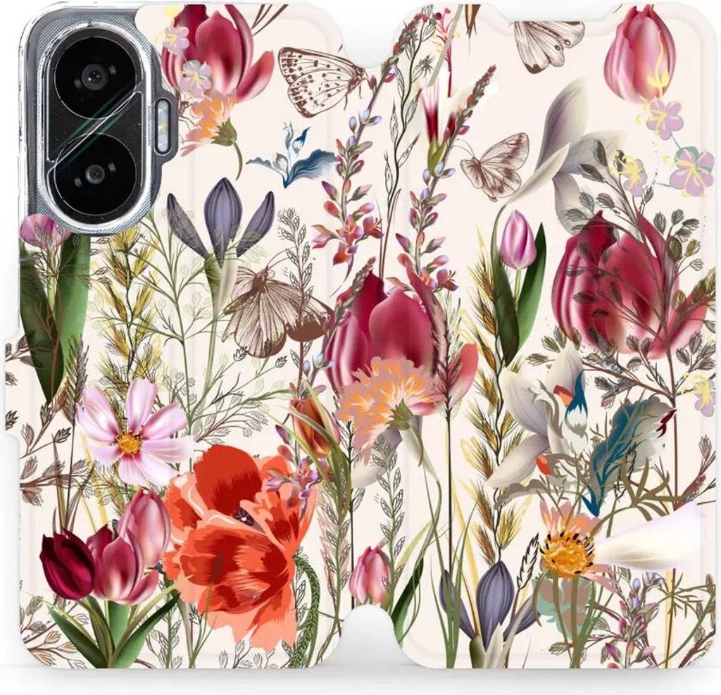 Handyhülle mit klappe für Xiaomi POCO F7, Mobiwear Book, Blumenstrauß