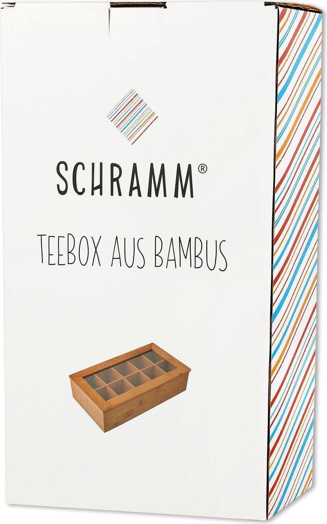 Schramm® Teebox aus Bambus Tee Box Deckel 36x20x9cm mit 10 Produktbild 4