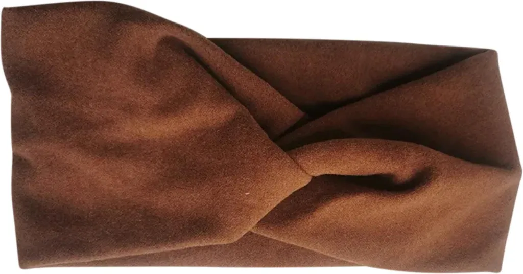 Cerchietto Morbido Jersey Liscio Marrone | Accessorio Fashion Versatile