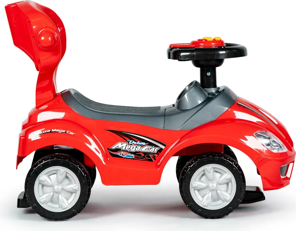 Pousseur Bébé Evolutif 3 en 1 avec Table d'Activités Musicale Rouge