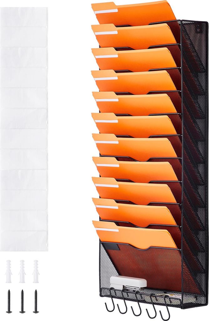 SucceBuy Zeitungsständer mit 12 Fächern für Zeitschriften und Prospekte