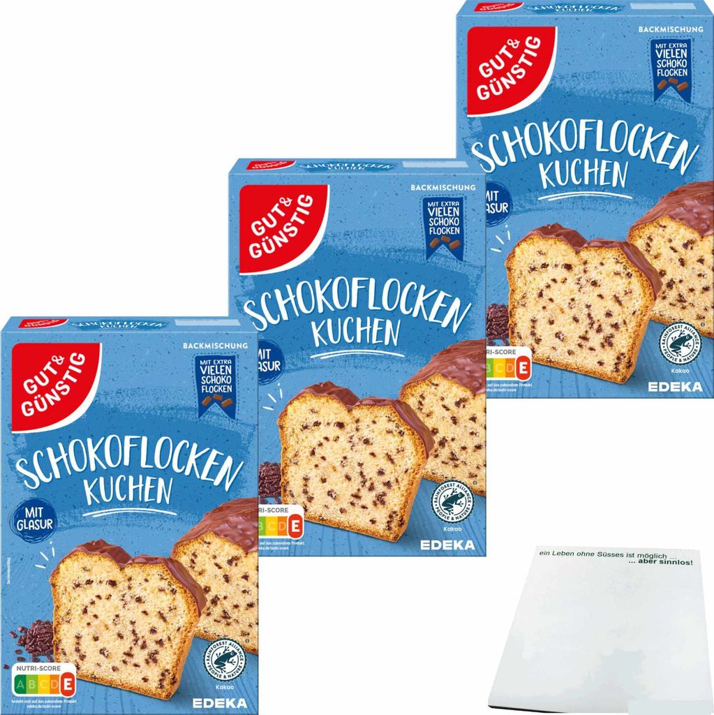 Gut & Günstig Schokoflocken Kuchen mit Glasur Backmischung Produktbild 