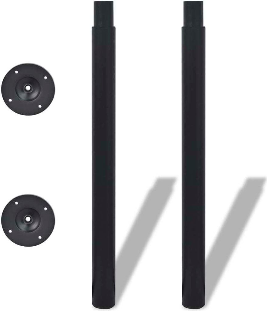 Möbel 2xTeleskopfuß Tischfuß Stützfuß Tischbein Schwarz 710 mm-1100 mm Top1880515