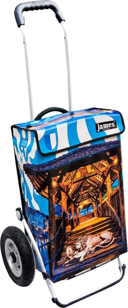 James Einkaufstrolley - LUZERN - stabiler Einkaufswagen mit individuellem Design - mehrfarbig: bunt in Ausführung: Royal-Luftraeder