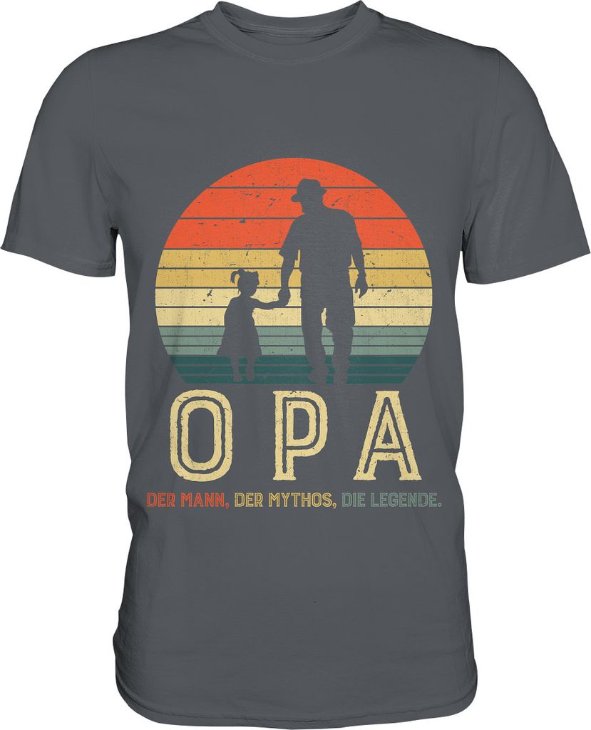 Opa und Enkelin Herren Premium T-Shirt – Dark Grey / 3XL Produktbild 