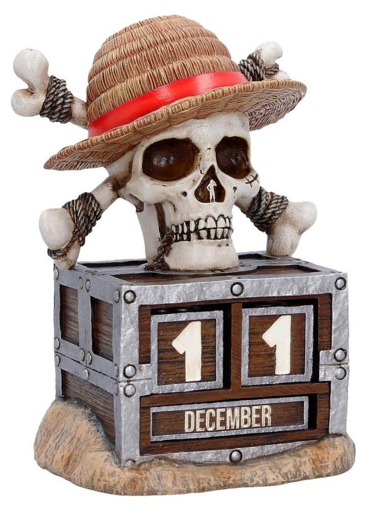 One Piece Luffy Jolly Roger Perpetuele Kalender 16 cm Productafbeelding 