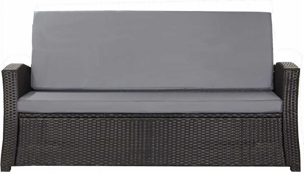 Bankkissen 100×60×50x7 cm grau – Sitzkissen für Gartenbank mit abnehmbarem Bezug, bequemes Polster für Outdoor & Terrasse