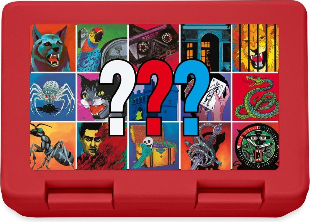 Spreadshirt Die Drei Fragezeichen Covermotive Brotdose Brotdose Lunchbox, One size, Rot