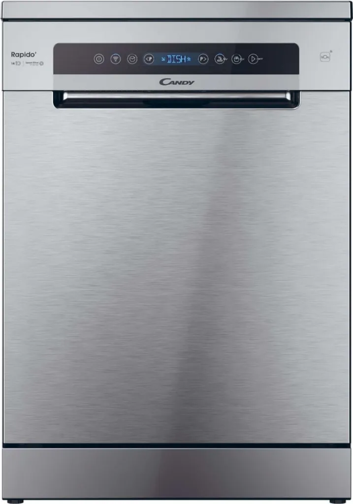 Lave-vaisselle Inox Candy CF4E4F0X 60cm de large à grande capacité