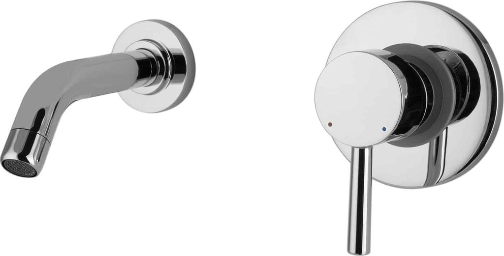 PaulGurkes Unterputz 2 Loch Waschtischarmatur rund Waschtischbatterie