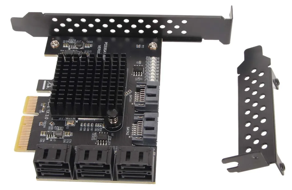 Carte d'extension PCIE vers SATA 3.0 à 8 ports pour Windows et Linux
