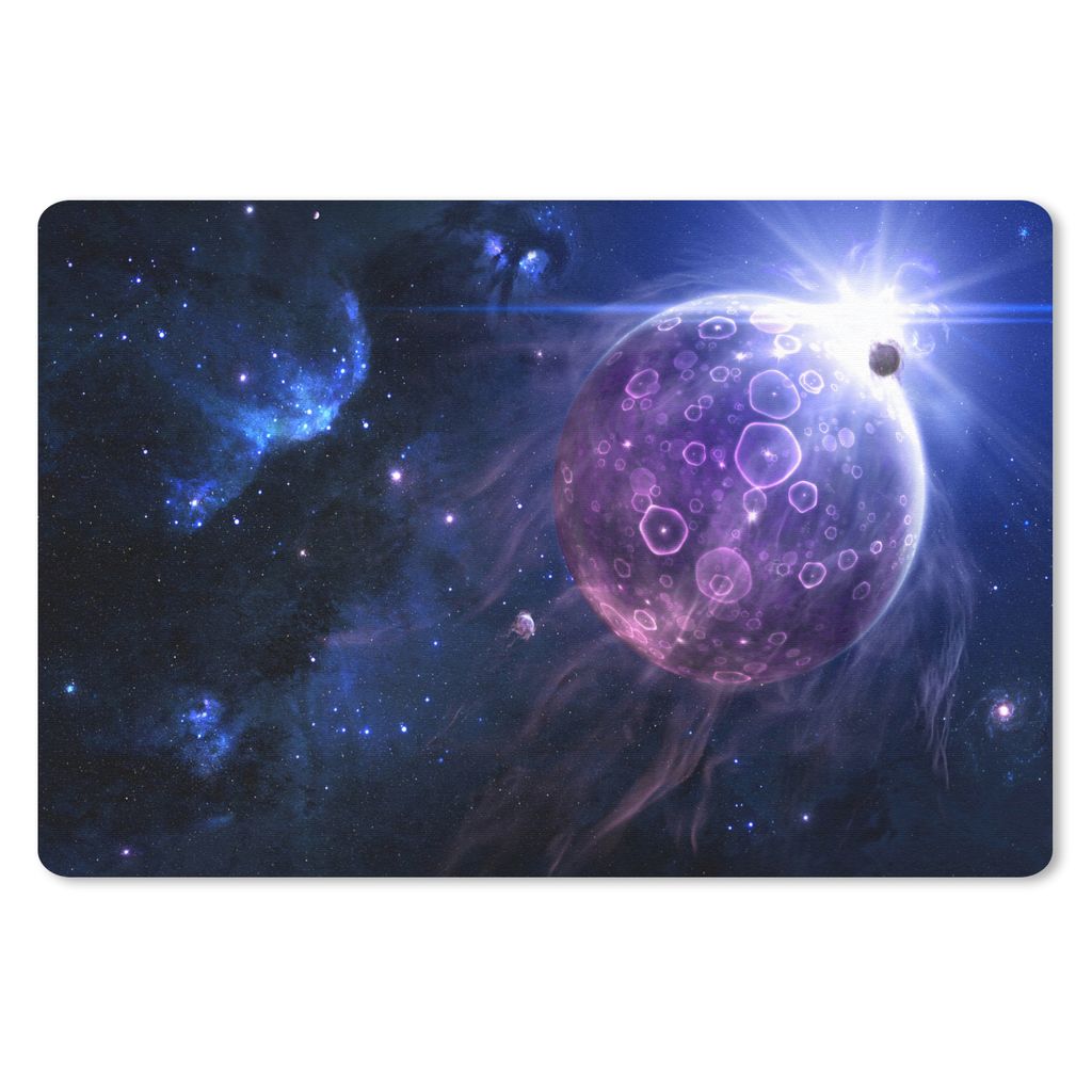 MuchoWow Mauspad Mousepad Planeten - Sterne - Mond 27x18 cm - Mousepads - Maus Mat - Pad - Mausunterlage - Büroartikel - Desk Matten