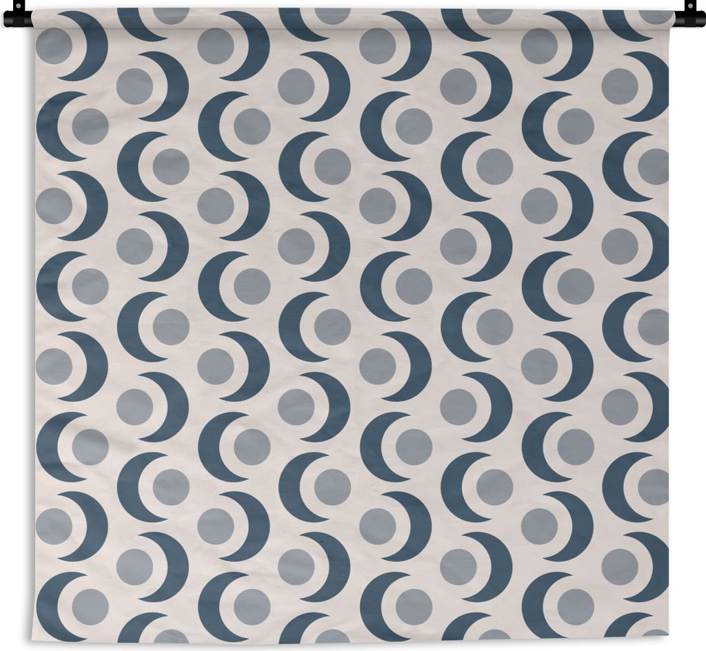 MuchoWow Wandteppich Wandbehang Mond - Design - Kreis 120x120 cm Tapisserie Dekoration Wandtuch - Modern - Baumwollgewebe