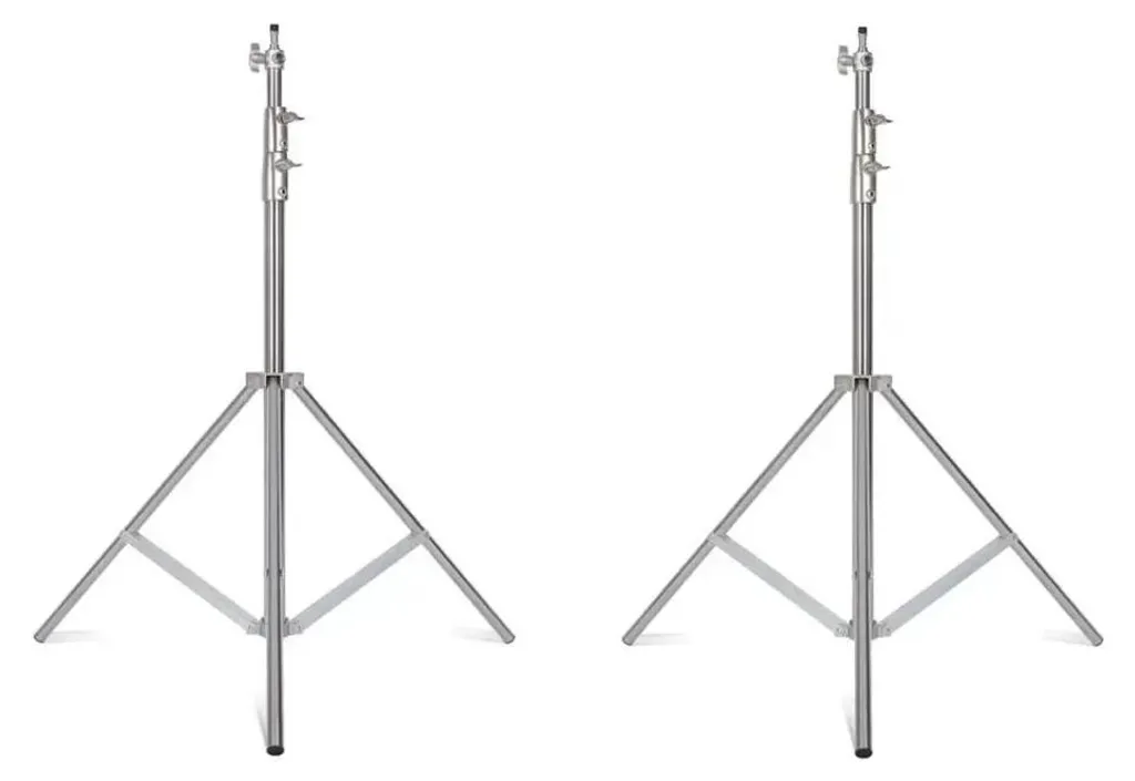 Trépied Réglable Inox Argenté : Duo de Supports Robustes et Anticorrosion