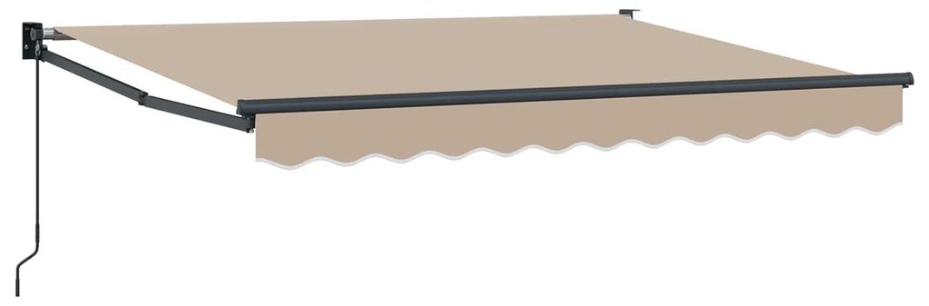 Manuell einziehbare Markise Beige 3,5 x 2 m