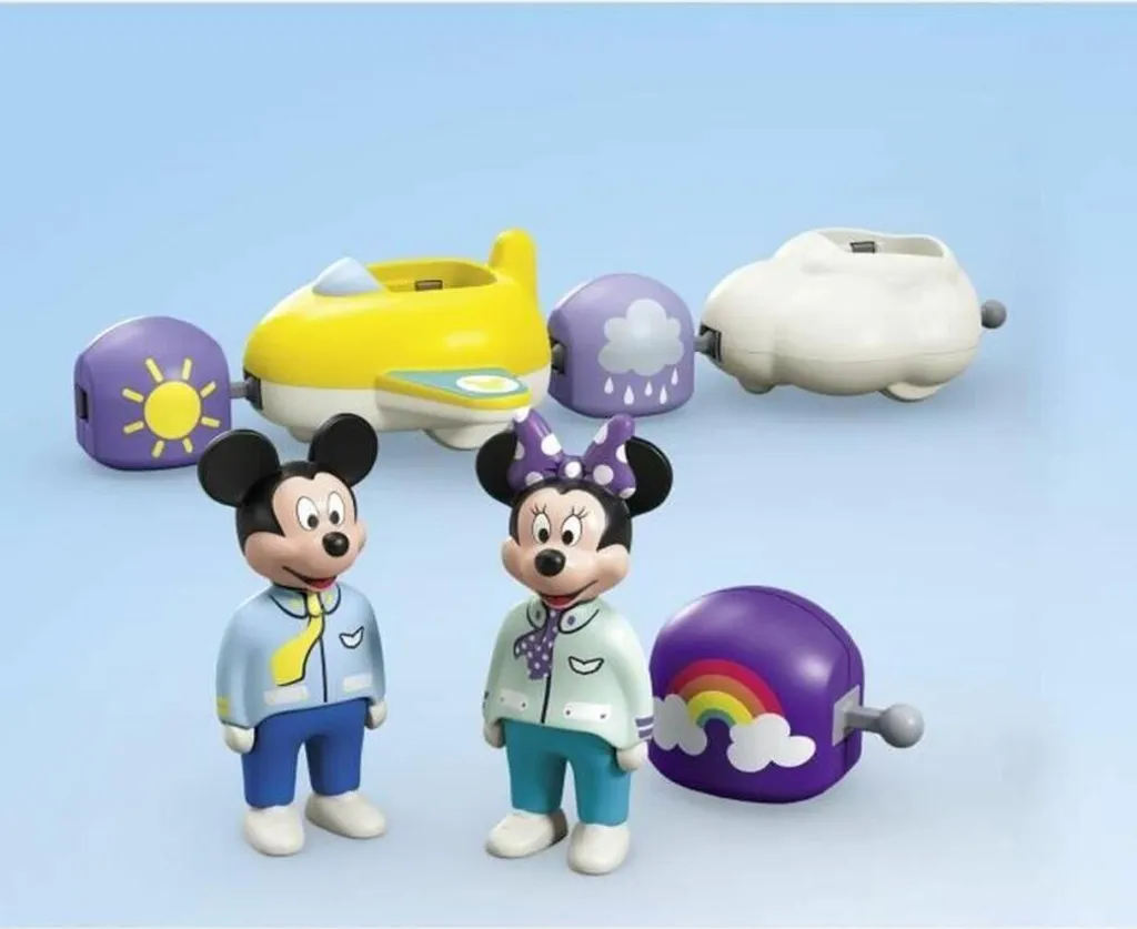 PLAYMOBIL Junior 71697 Mickey Mouse Train des nuages coloré et empilable - 4