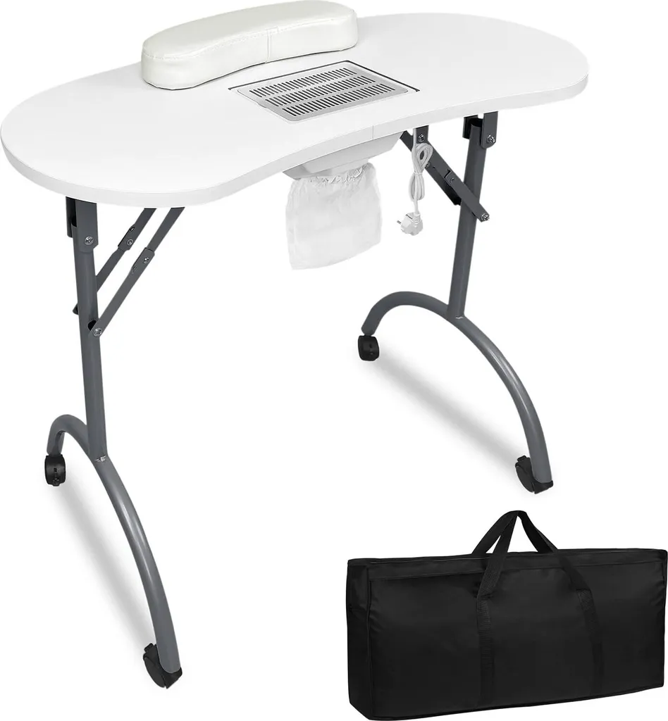 Postazione Manicure Professionale JNGLGO Pieghevole Aspirante