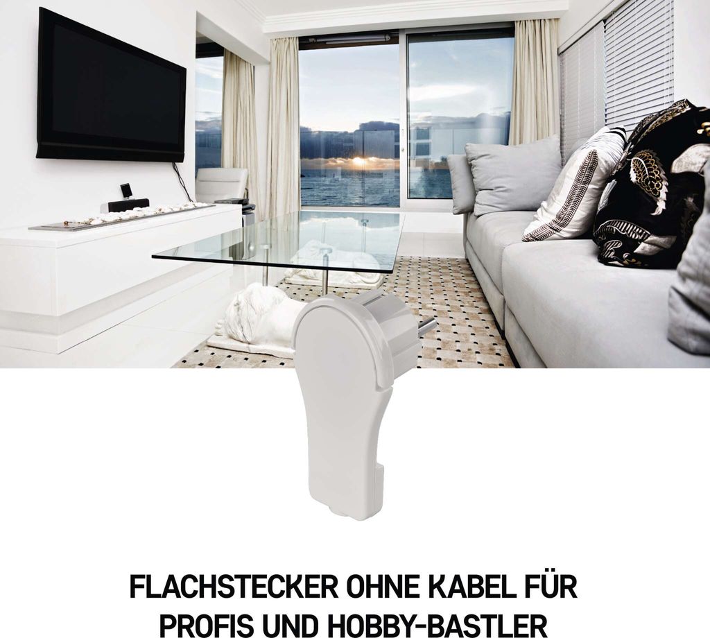 EMOS extraflacher Winkelstecker, flacher Produktbild 6