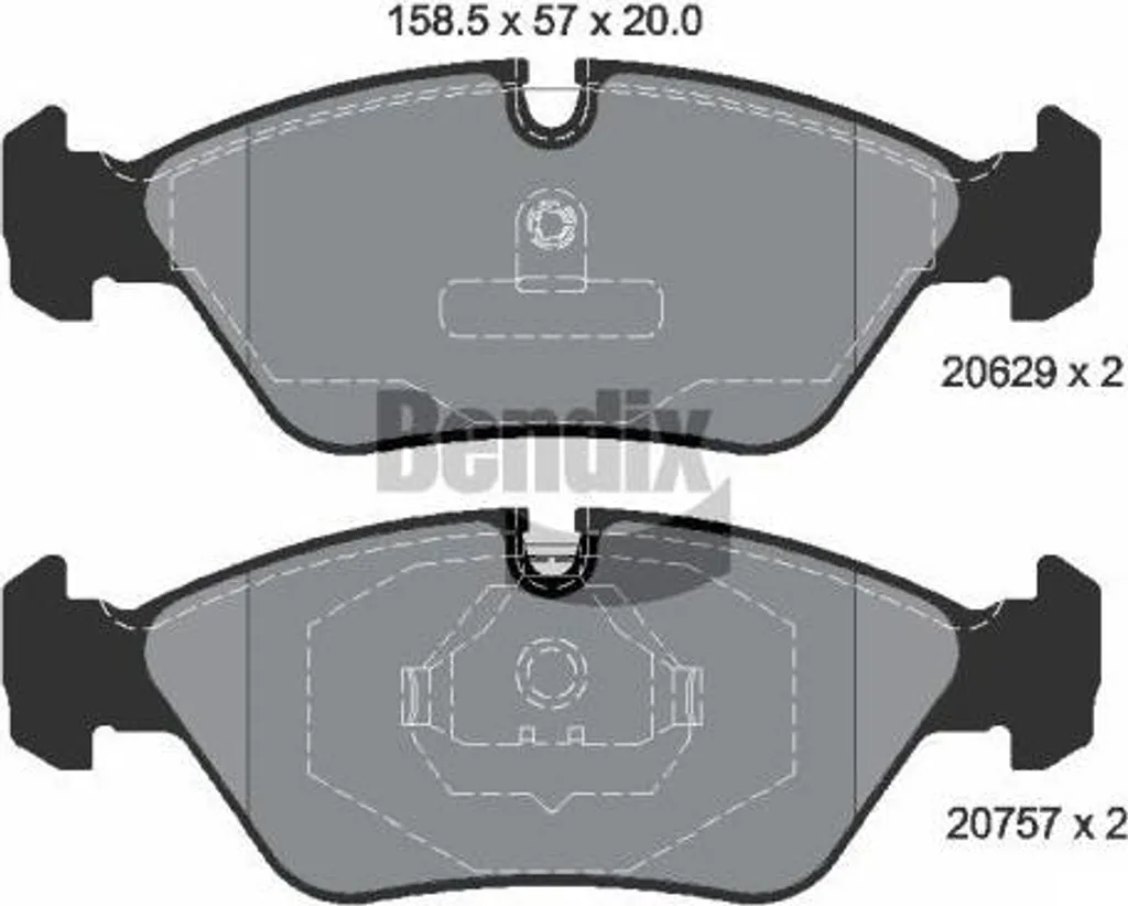 Plaquettes de Frein BENDIX BPD1714 avec Matériau Friction Haute Qualité