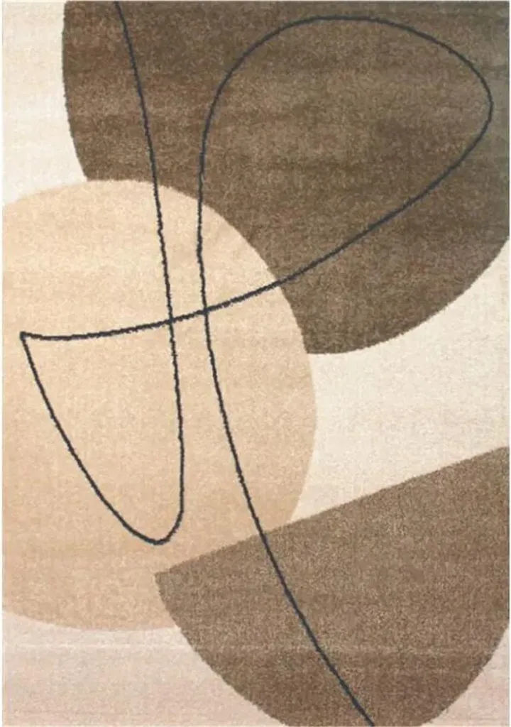 Tapis de salon beige foncé 160x230 cm Achat 550 au design épuré moderne