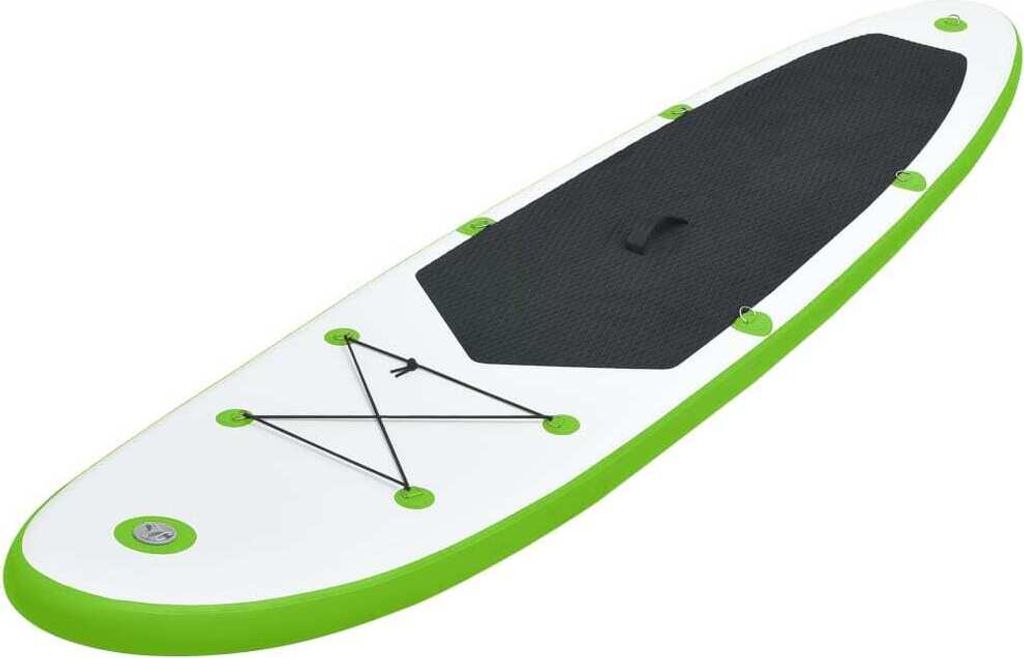 vidaXL Stand Up Paddle Board gonfiabile Set verde e bianco Immagine del prodotto 