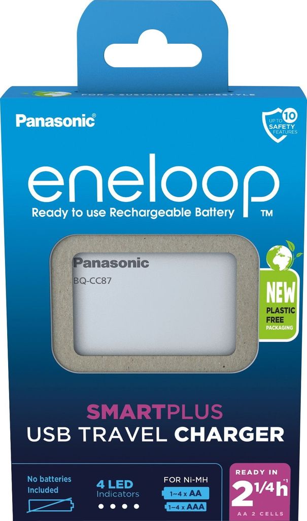 Panasonic Eneloop Smart Plus USB Travel Charger BQ-CC87 ohne Akku