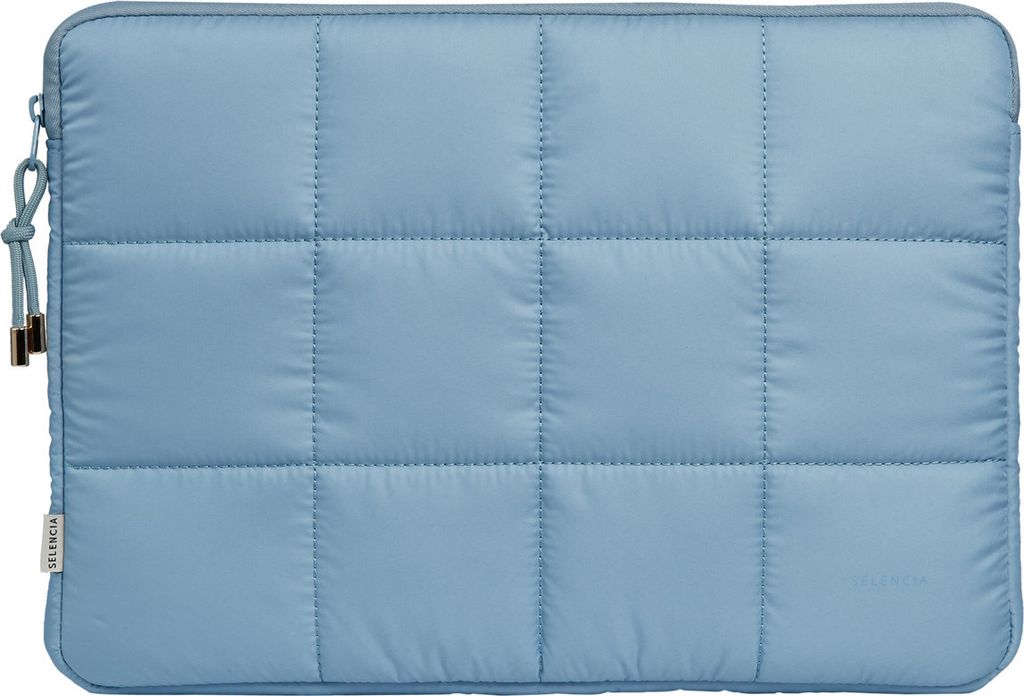 Selencia Puffy Laptop Hülle 15-16 Zoll - Laptop Sleeve - Slate Blue