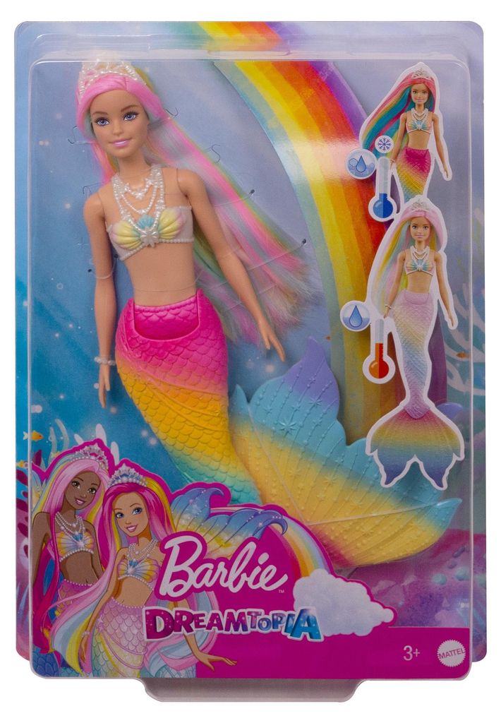 Barbie Dreamtopia Regenbogenzauber Meerjungfrau Puppe mit Produktbild 