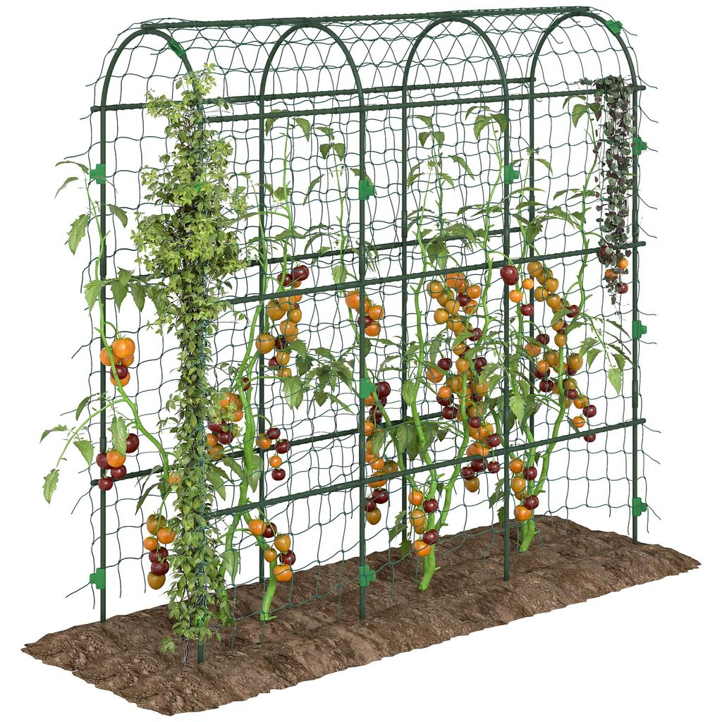 Großer Rankbogen, Vogelschutznetz, einfache Montage, Metall, Stahl, PE, 182 x 43 x 183 cm, Grün, für Garten und Terrasse