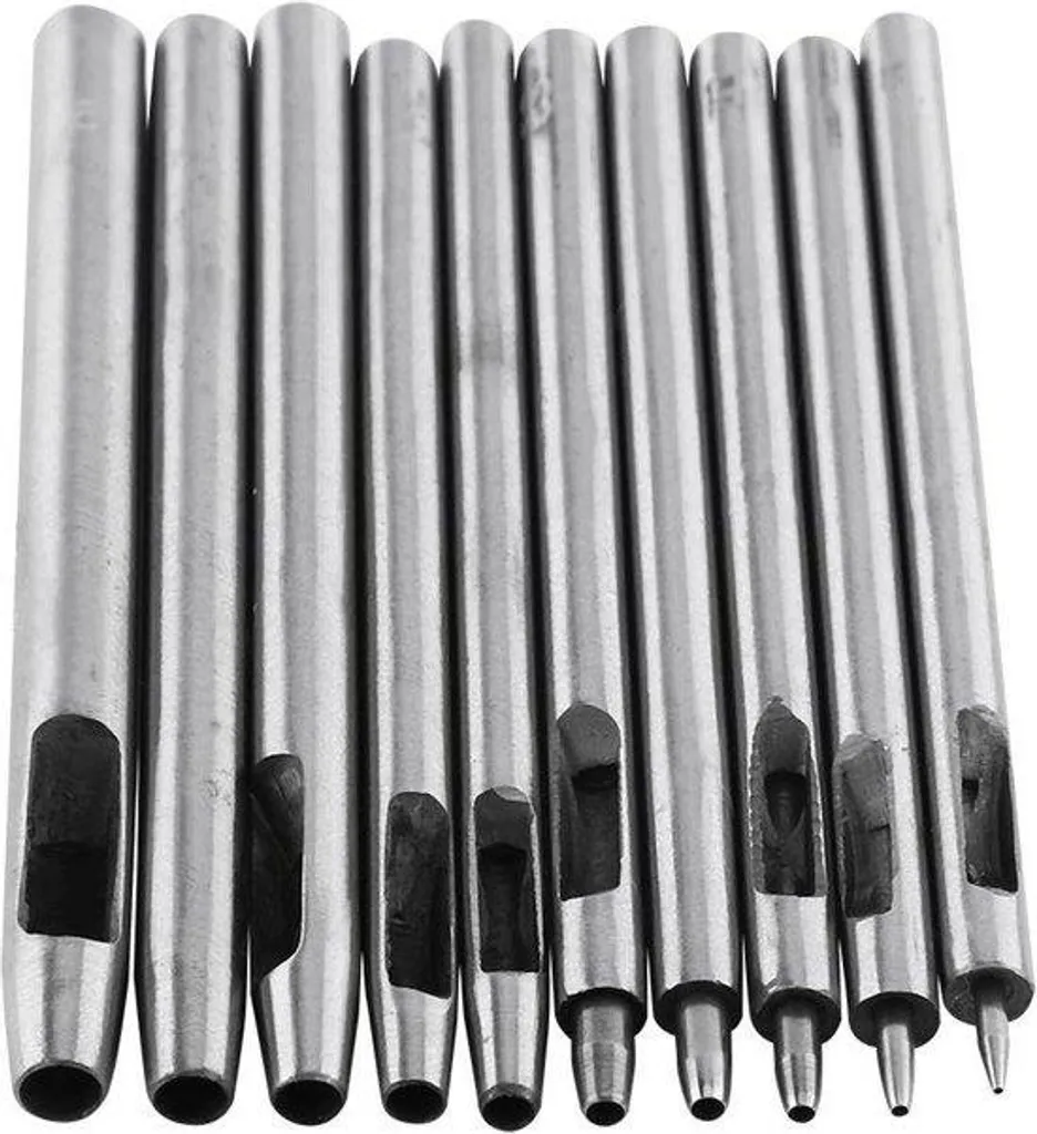 Poinçons Métalliques 0,5-5mm en Acier pour Sculpture et Cuir - 10 Pcs
