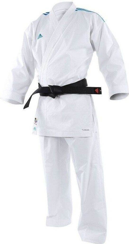 adidas Karate Anzug Adilight Weiß / Blau-175
